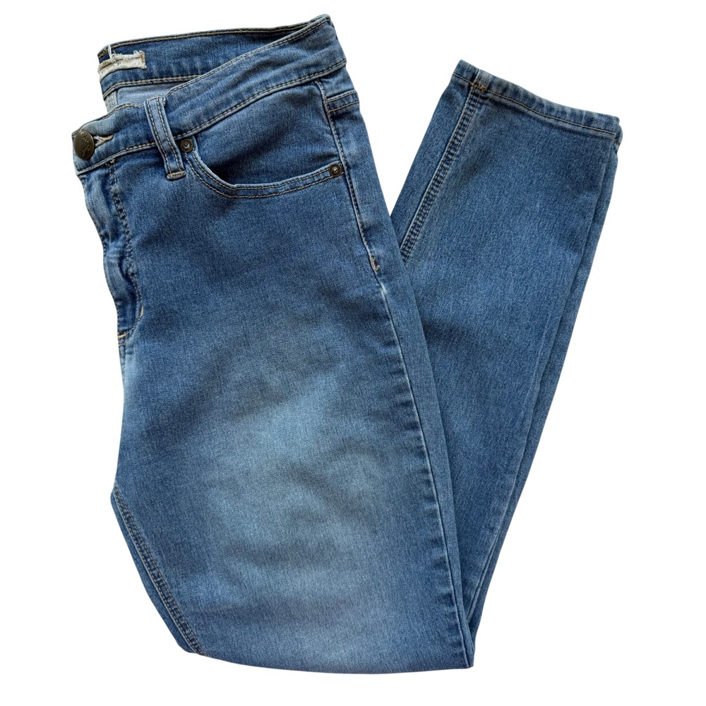 Free People Womens Mid Rise Skinny Jeans Medium Wash Blue Size 29